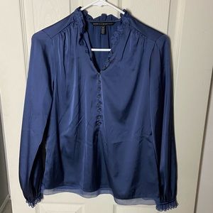 White House Black Market Blue Blouse